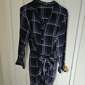 Club Monaco Black and White Plaid Dress